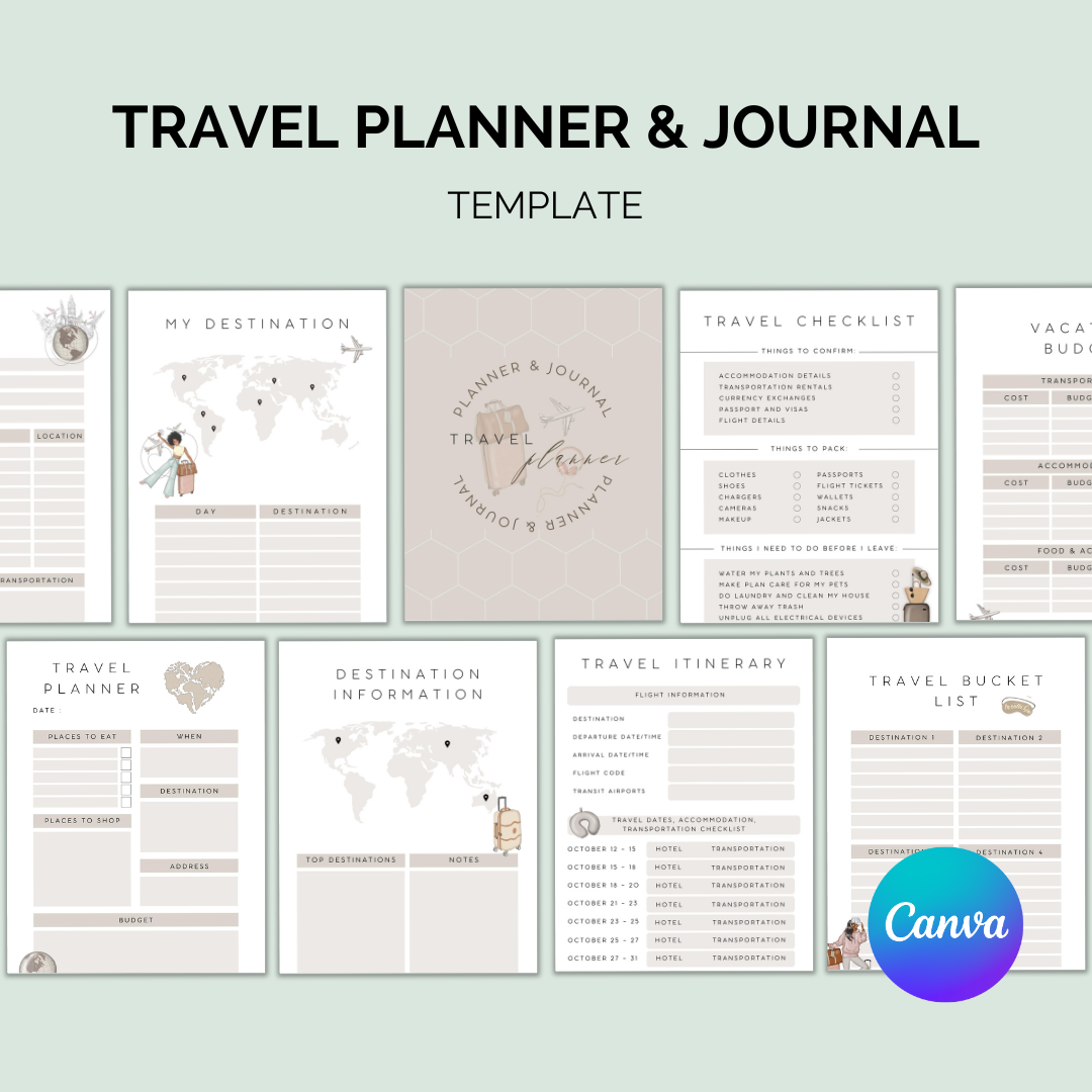travel planner & journal template