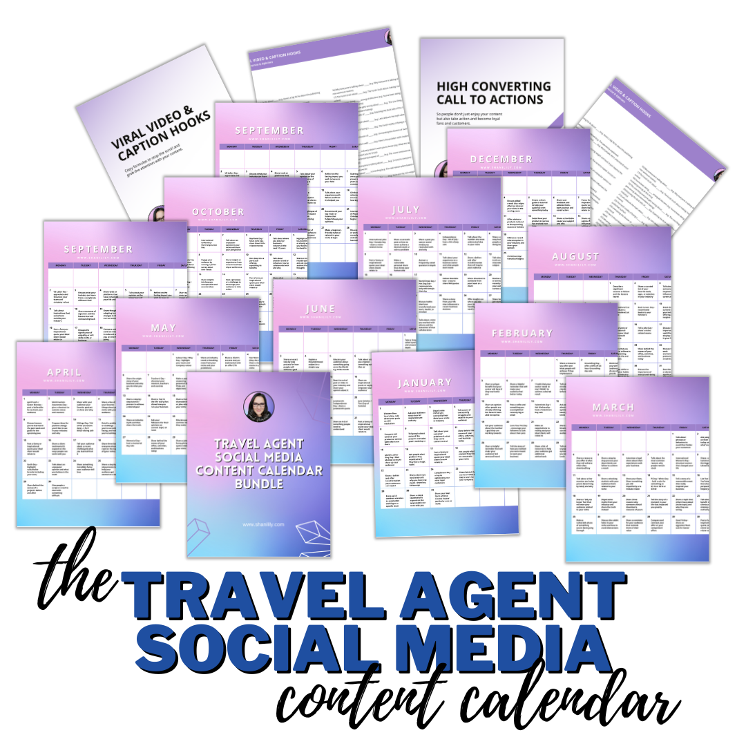 Travel Agent Content Calendar