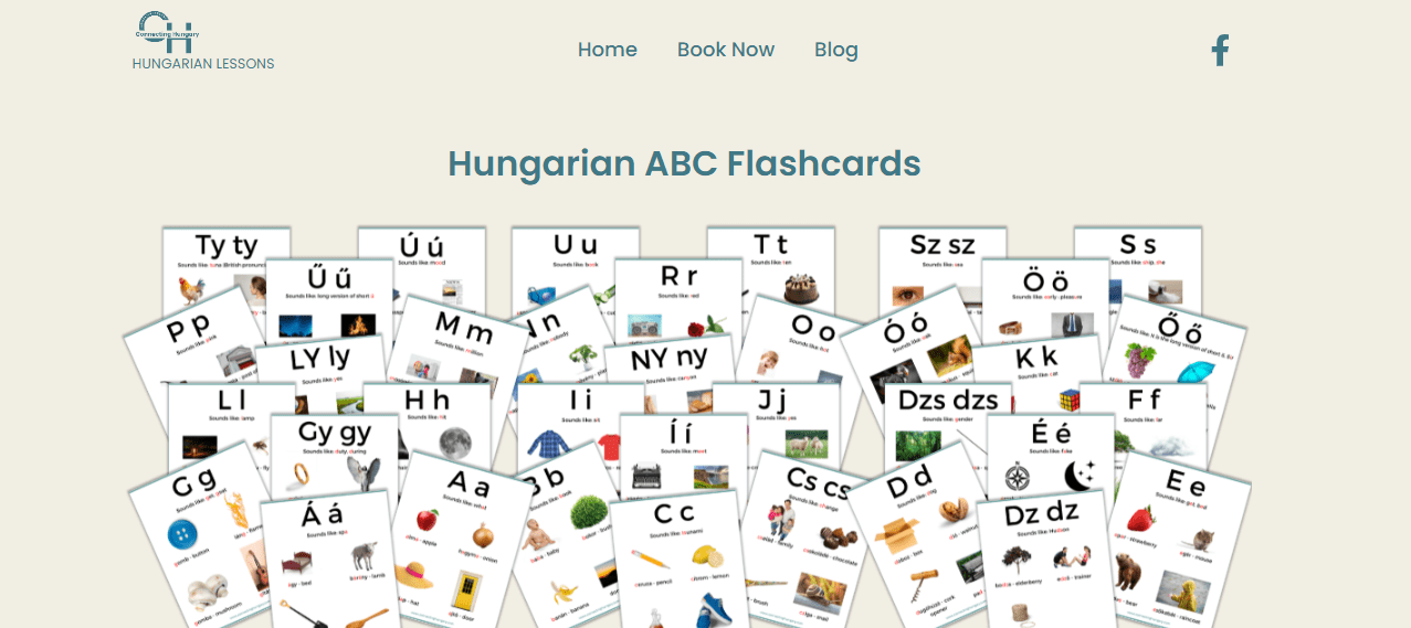 Connecting Hungary Hungarian ABC Flashcards